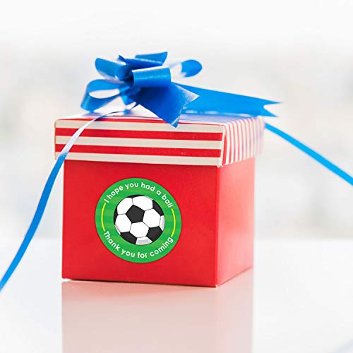 weRevel Sports Ball Theme Thank You Party Stickers, 40 Count, 2 Inches, Round, 4 Unique Designs - Image 3