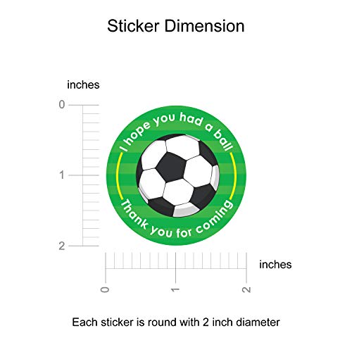 weRevel Sports Ball Theme Thank You Party Stickers, 40 Count, 2 Inches, Round, 4 Unique Designs - Image 5