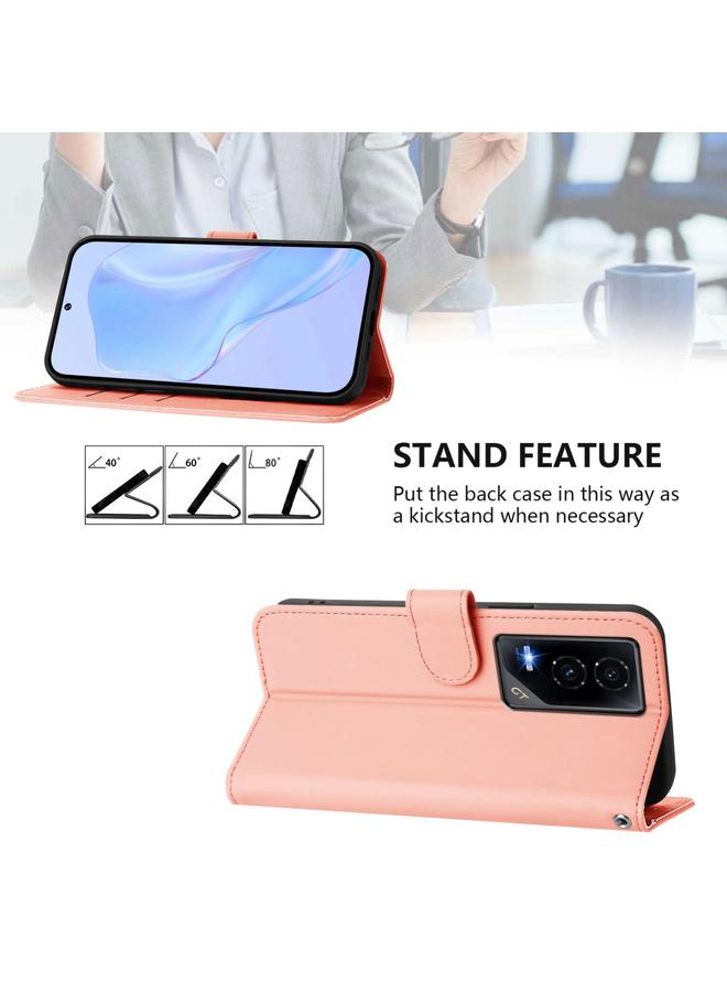 اس-توب جراب هاتف Honor GT من الجلد بلون سادة مع حبل تثبيت - Image 3