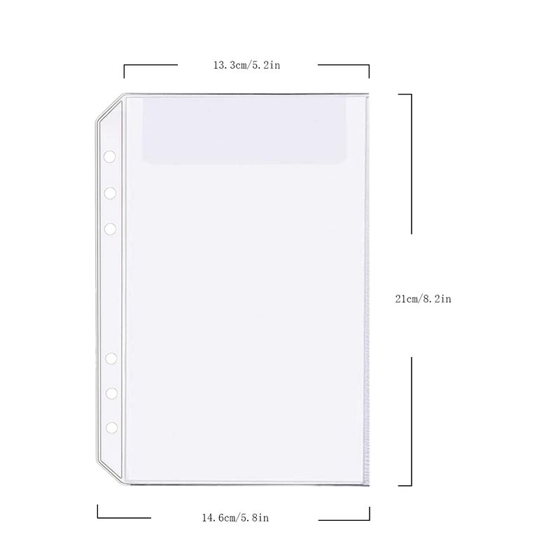 Zelten 4 Pack A5 6 Holes Binder Accessory Combo Set, Binder Divider Binder Pocket Binder Zipper Folder Binder Name Card Holder  for Personal Organiser (Pocket Combo, A5) - Image 5