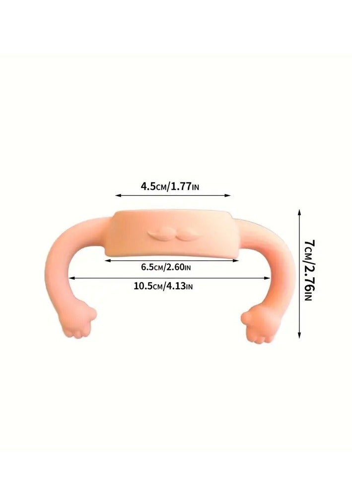 أطفال صغيرة مقبض زجاجة من السيليكون على شكل يد صغيرة: قبضة ناعمة متعددة الوظائف لمعظم زجاجات الأطفال القياسية - مناسب للأعمار من 0 إلى 3 سنوات، لون وردي - Image 2