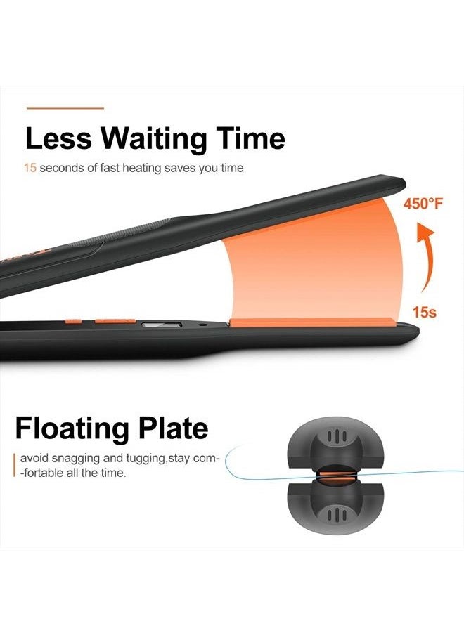 Terviiix Small Flat Iron for Short Hair, Temperature Adjustable Pencil Flat Iron Fast Heat Up, 3/10 Inch Beard Straightening Iron Dual Voltage with Tourmaline Ceramic Plates, Auto Shut Off  - Image 3