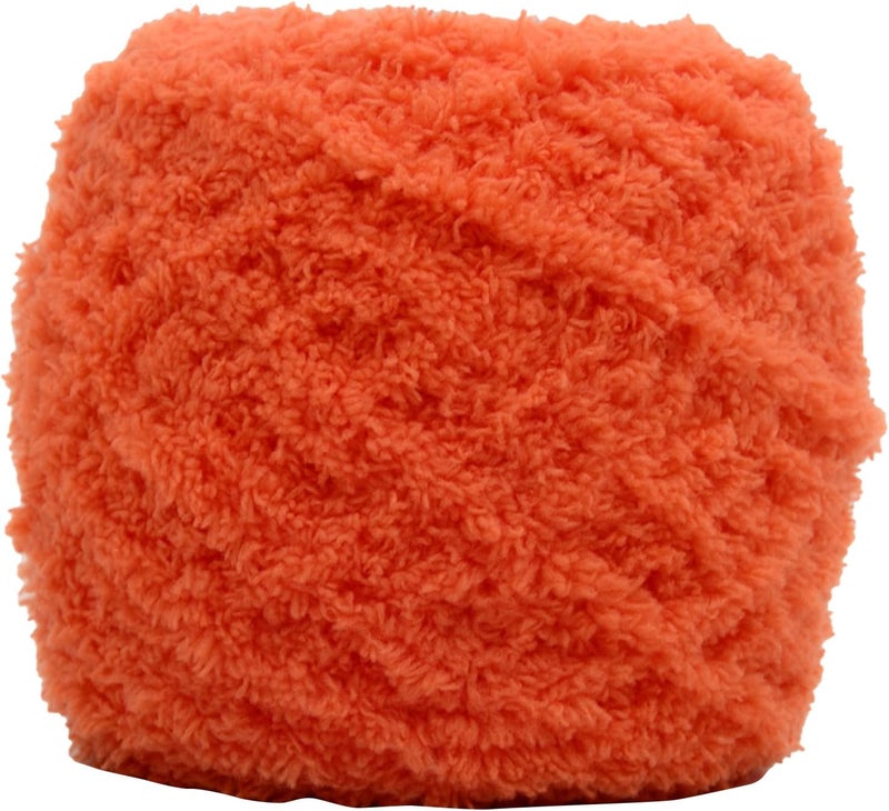 Coral Fleece Fluffy Bulky Yarn –1 Skein Pack, Super-Soft Fuzzy Crochet & Knitting Yarn for Baby Blanket, Sweater, Hat & Scarf, 105g Each, Tangerine red - Image 1