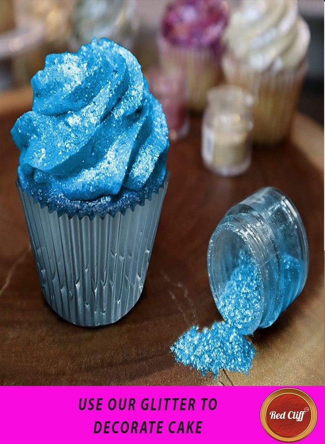 RED CLIFF Premium Edible Glitter - Combo Pack of 8 | Metallic Glitter Ideal for Cake Icing Decoration & Garnishing | 9g | (Edible Glitters | 9gX8 |) - Image 2