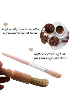 Oasisgalore 5 Pcs Coffee Brush Set Professional Espresso Brush Kit, Include Wooden Coffee Machine Cleaner and Nylon Espresso Brush  - Image 3