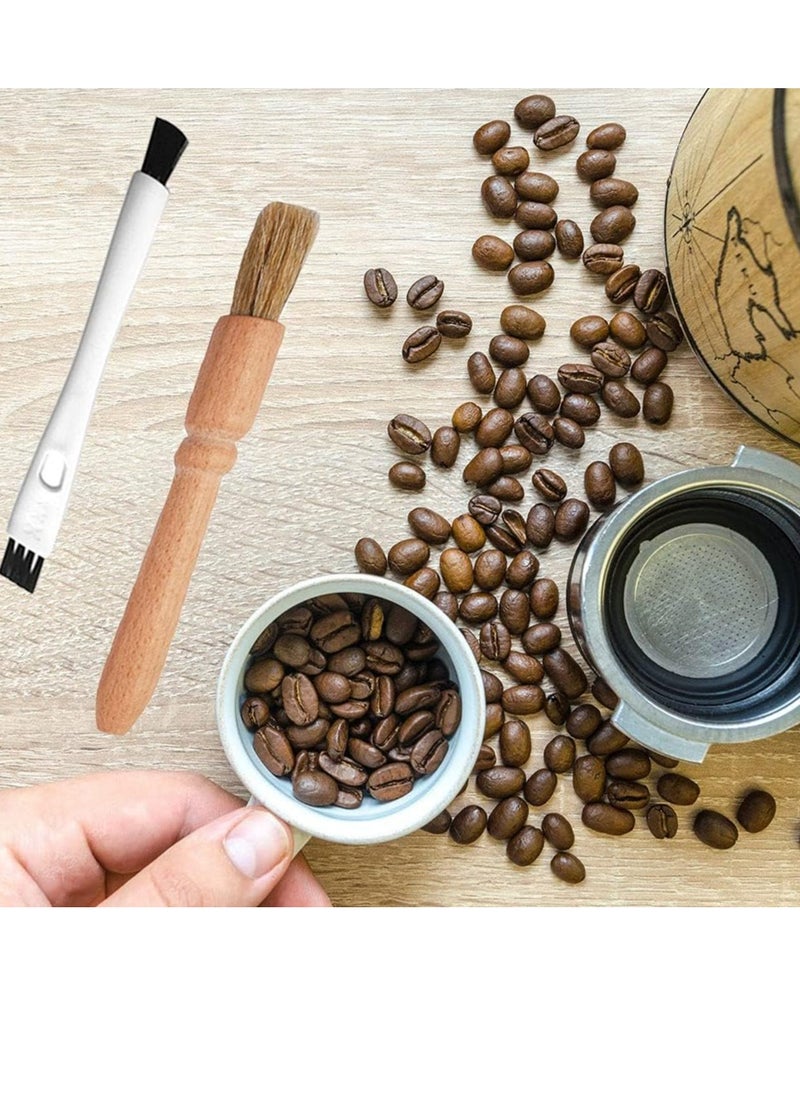 أوزيغالور طقم فراشي قهوة احترافي مكون من 5 قطع، يتضمن منظف خشبي لماكينة القهوة وفرشاة نايلون للقهوة  - Image 4