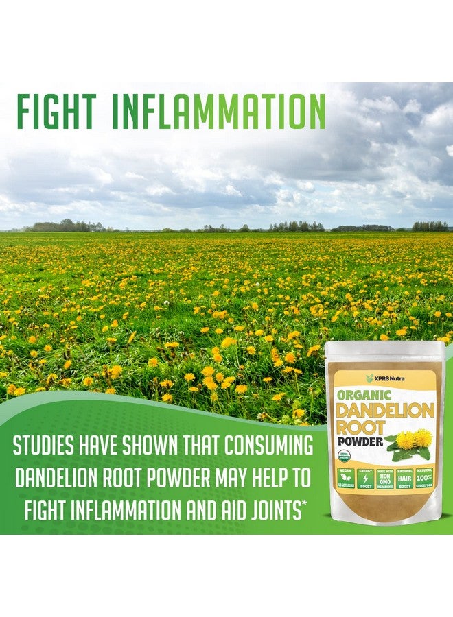 XPRS Nutra Organic Dandelion Root Powder - Vegan Friendly Antioxidant Power for Liver Support - Dandelion Root for Tea and Beverages - Immune Boosting Dandelion Powder (4 Ounce) - Image 3