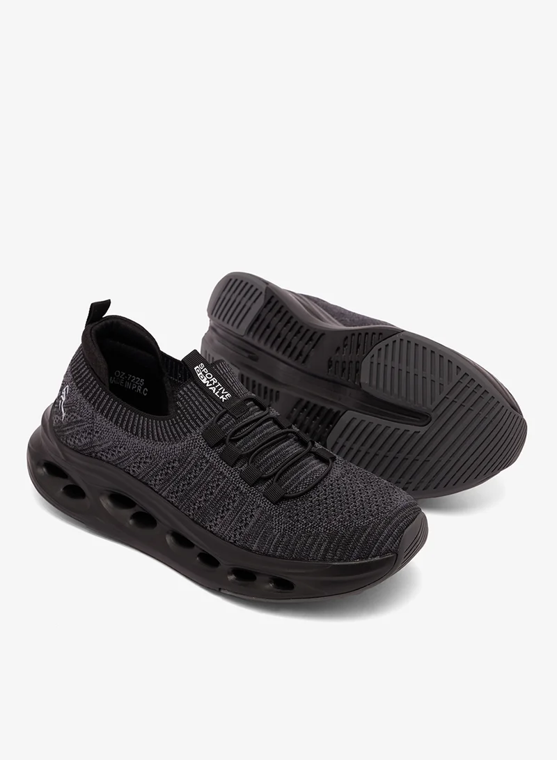 Ozzo Black Slip On Walking Sneakers for Women | Best Price UAE