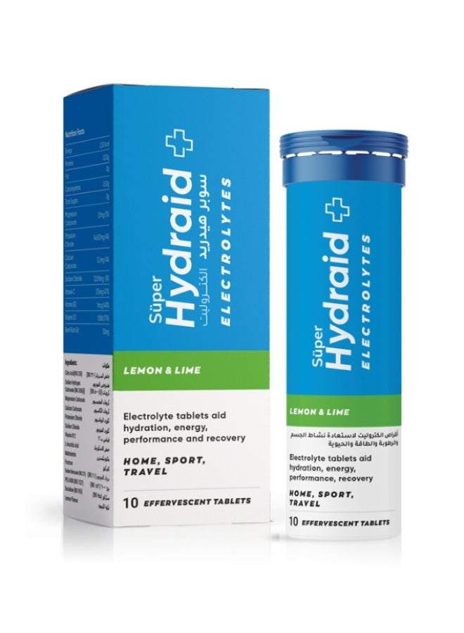 سوبر أقراص سوبر هايدرايد بنكهة الليمون والليمون الحامض، 10 أقراص - لترطيب الجسم وزيادة الطاقة - Image 2