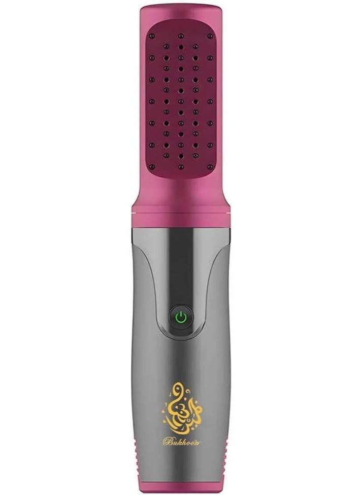 Bakhoor Rechargeable Hair Incense Burner  Portable Comb Oud Bakhoor Holder Electric Aromatherapy Machine Ideal for home, Office and Car (Pink) - Image 3