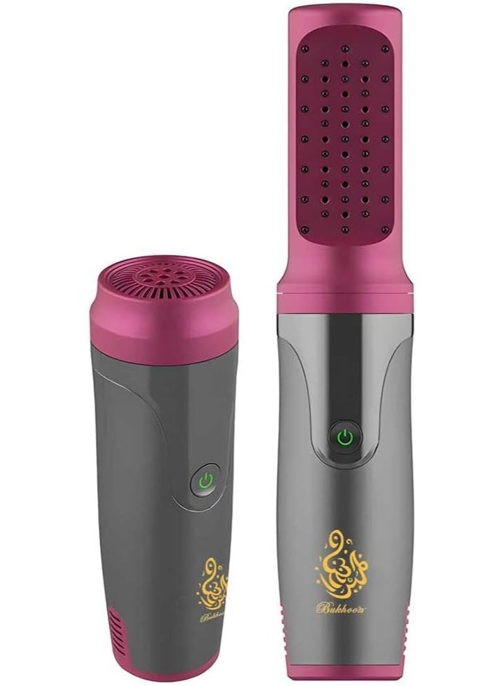 Bakhoor Rechargeable Hair Incense Burner  Portable Comb Oud Bakhoor Holder Electric Aromatherapy Machine Ideal for home, Office and Car (Pink) - Image 1