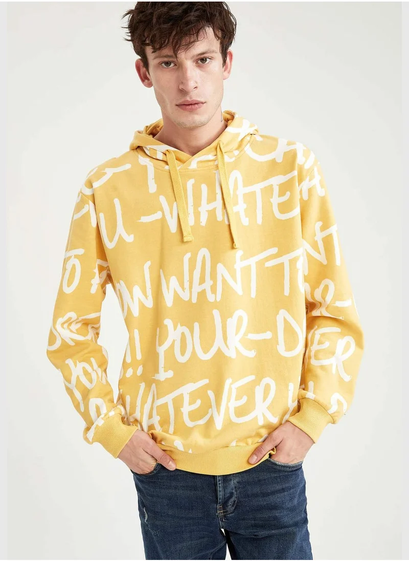 DeFacto Regular Fit Long Sleeve Hoodie