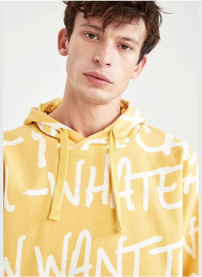 DeFacto Regular Fit Long Sleeve Hoodie