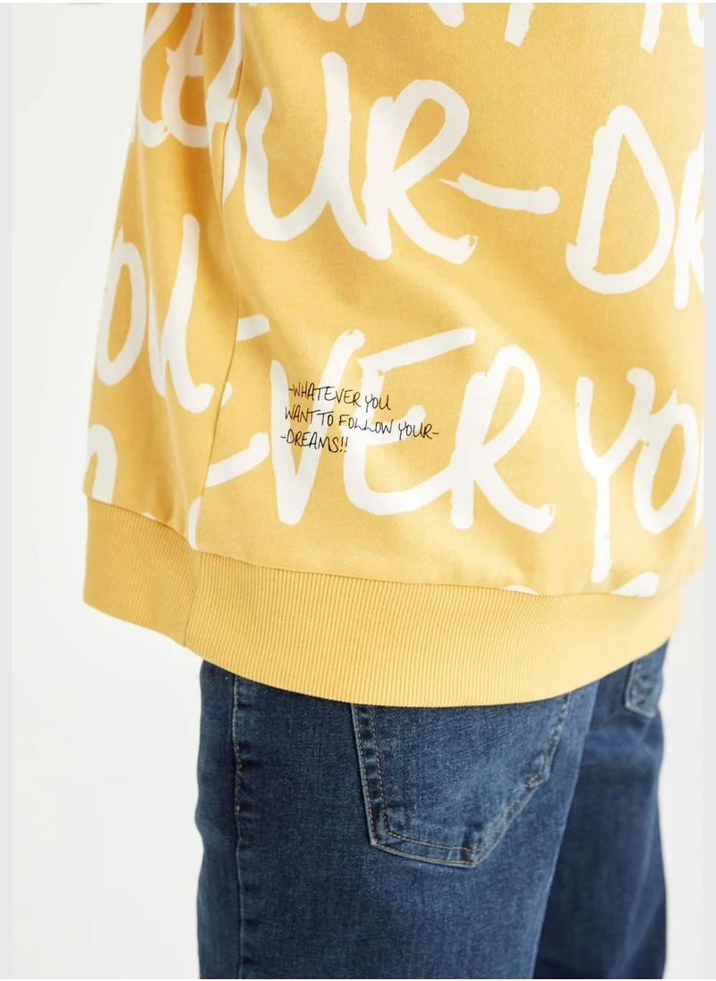 DeFacto Regular Fit Long Sleeve Hoodie