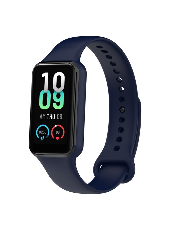Replacement Strap For Amazfit Band 7 Silicone Watch Band Ink Blue