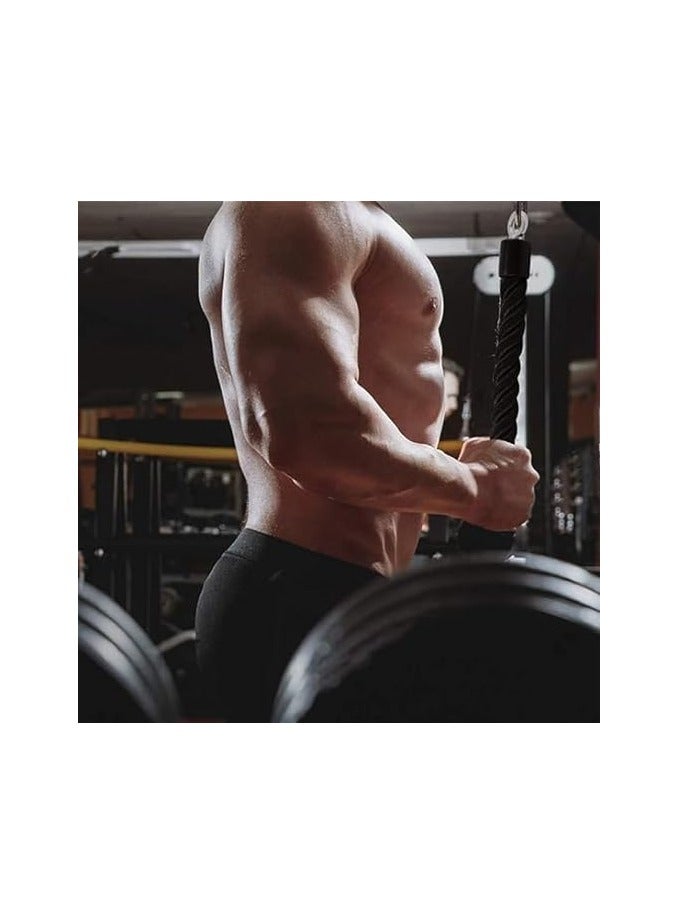 حبل سحب بمقبض واحد، مرفق تمرين عضلات ثلاثية الرؤوس لآلات الكابلات، تمرين بكرة الصالة الرياضية من أجل قوة الذراع وقوة القبضة. تدريب العضلة ثلاثية الرؤوس والعضلة ذات الرأسين والظهر والكتفين وABS. - Image 2