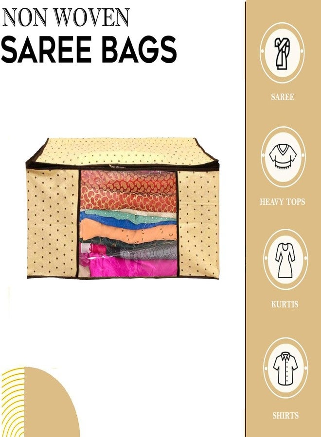 Shaping Fabric Garment Cover Non-Woven 90 GSM with Transparent Window & Double Metal Zipper - Pack of 12 | Dustproof Clothes Storage Bag for Sarees, Suits, Jackets, Shirts SCSDRL1682493517524148523990 - Image 2