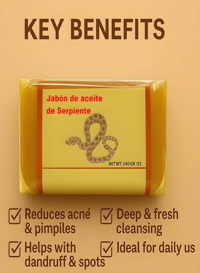 ألواح صابون Treasue Isle Rattlesnake، عبوة من 2 - 4.93 أونصة (140 جرام لكل منها - Hecho a Base de Aceite - Jabón de Serpiente - صنع في المكسيك - Image 3