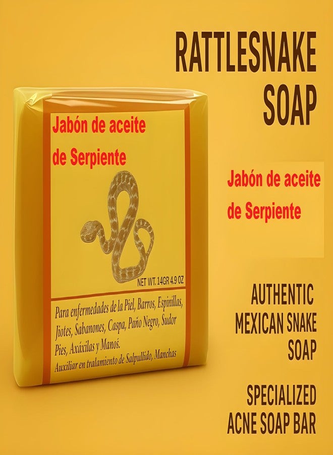 ألواح صابون Treasue Isle Rattlesnake، عبوة من 2 - 4.93 أونصة (140 جرام لكل منها - Hecho a Base de Aceite - Jabón de Serpiente - صنع في المكسيك - Image 4