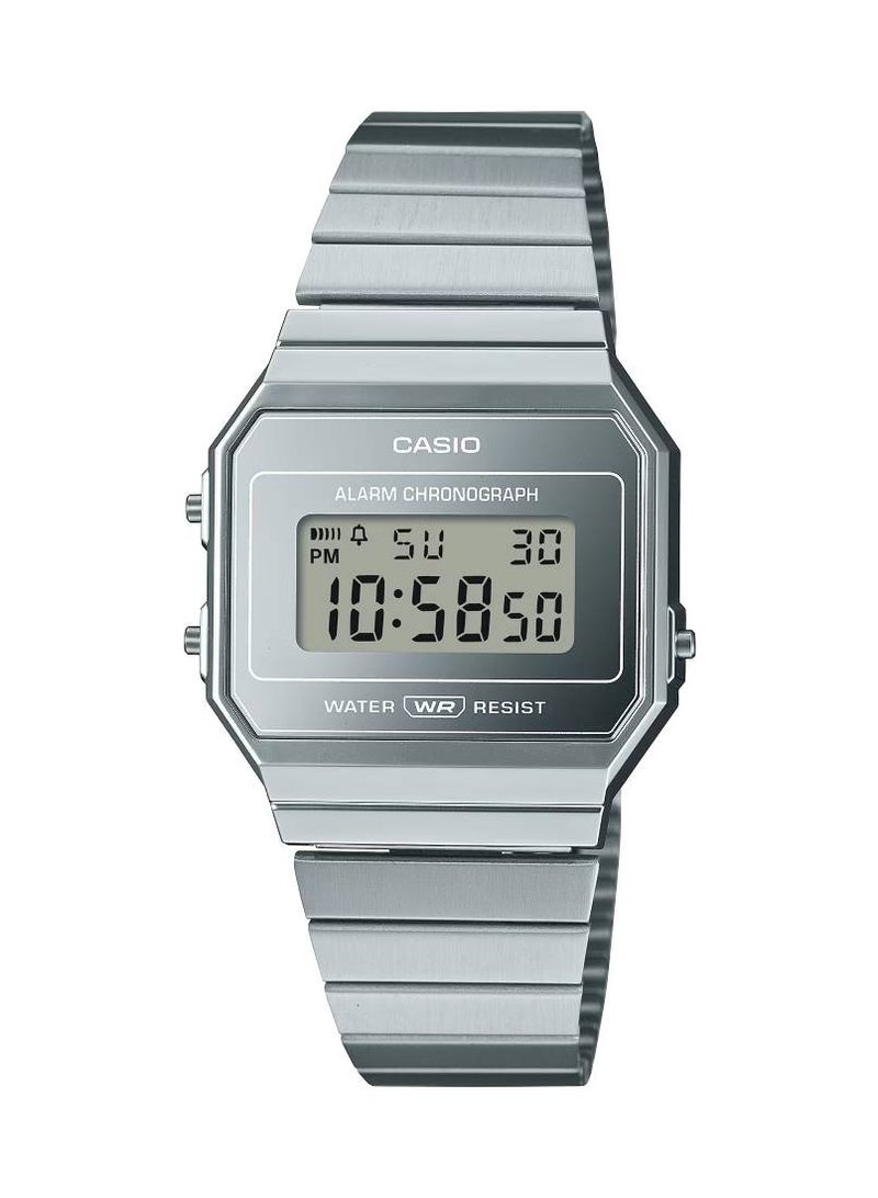 CASIO Digital Silver Stainless Steel Unisex Watch A700WEV-7A - Image 1