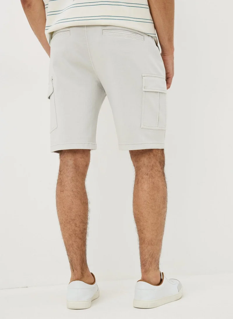 ماتلان Light Grey Knitted Cargo Shorts