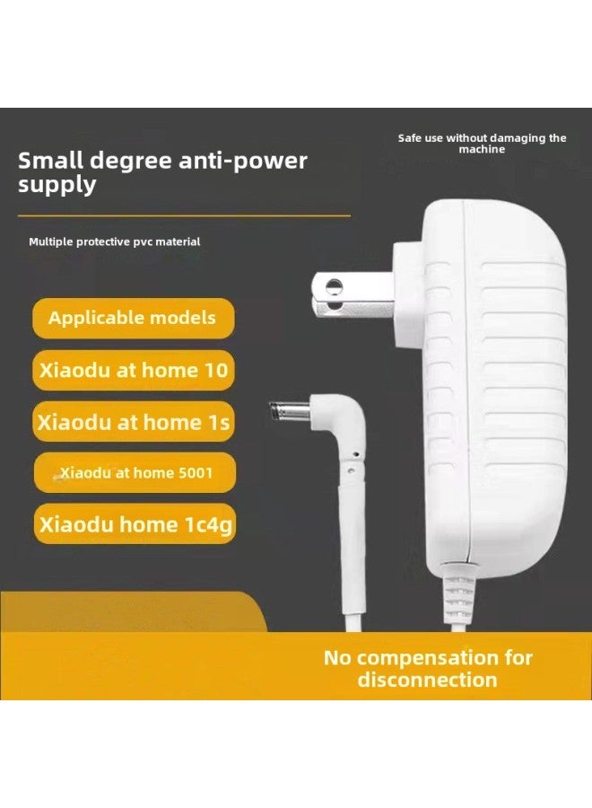 Suitable For Small Charger Cable Small At Home 1C1S Power Cord Original Smart Speaker X8X6 Special Adapter-Color:White-Specifications:Small 1s 1C Elbow 1 M  - Image 2