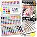 Nicpro 168 Colors Watercolor Paint Set include Metallic Macaron Candy Fluorescent 8 Synthetic Squirrel Painting Brushes 25 Water Color Paper Palette Art Supplies Kit for Artist Adult Beginner with Box - Image 3