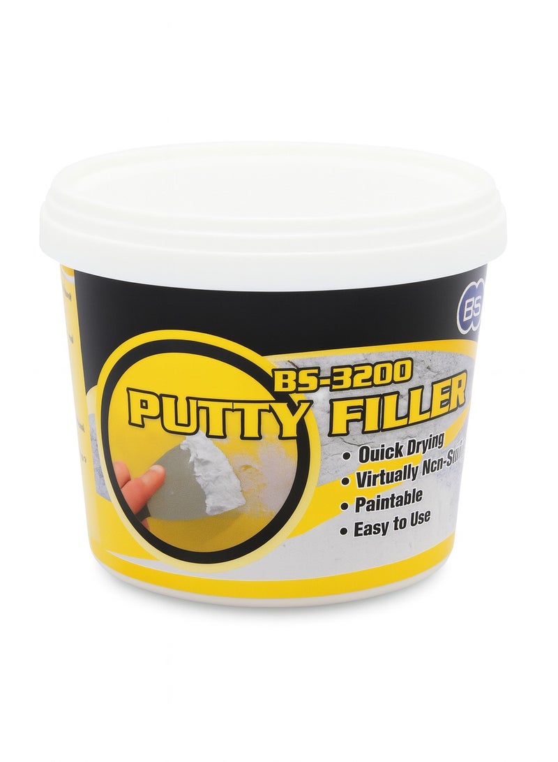 Bossil معجون ملء، معجون متعدد الأغراض (500 جرام)، معجون لتجهيز الجدران، سريع الجفاف، مصمم للاستخدام الداخلي والخارجي في المنزل، قابل للدهان، دائم، غير متقلص - BS-3200 - Image 1