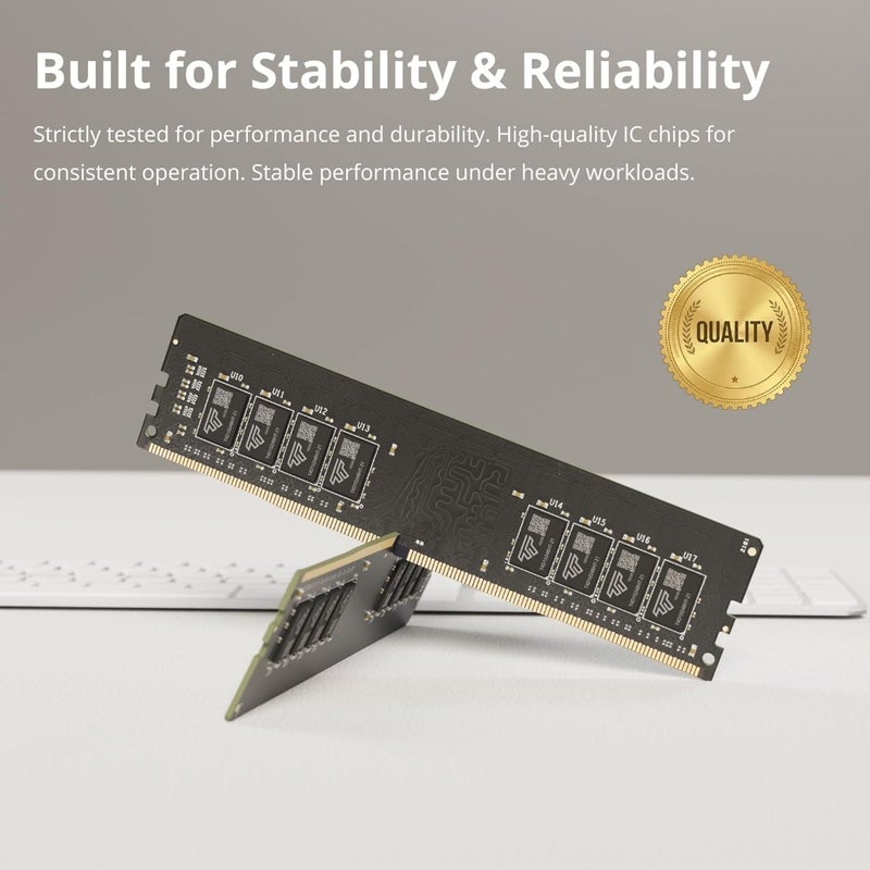 32GB Kit DDR4 2133MHz PC4-17000 UDIMM Desktop RAM 288-Pin 1.2V CL15 Non-ECC Unbuffered Memory Module For Gaming PC and Office Desktop Upgrade - Image 5