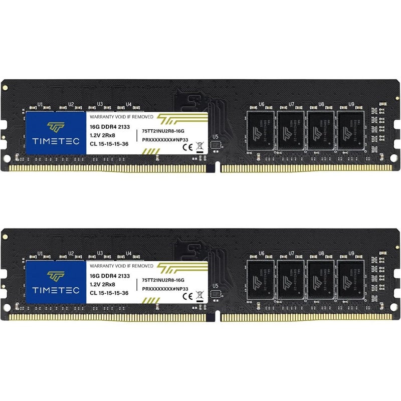 32GB Kit DDR4 2133MHz PC4-17000 UDIMM Desktop RAM 288-Pin 1.2V CL15 Non-ECC Unbuffered Memory Module For Gaming PC and Office Desktop Upgrade - Image 1