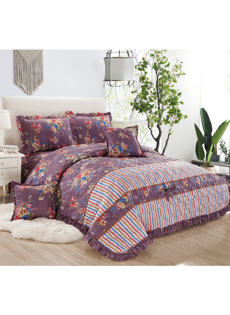 Sleep night Compressed Colored Comforter Set Single Size 4 Pieces 1 comforter + 1 bed sheet + 1 Pillowcase + 1 cushion case  - Image 1