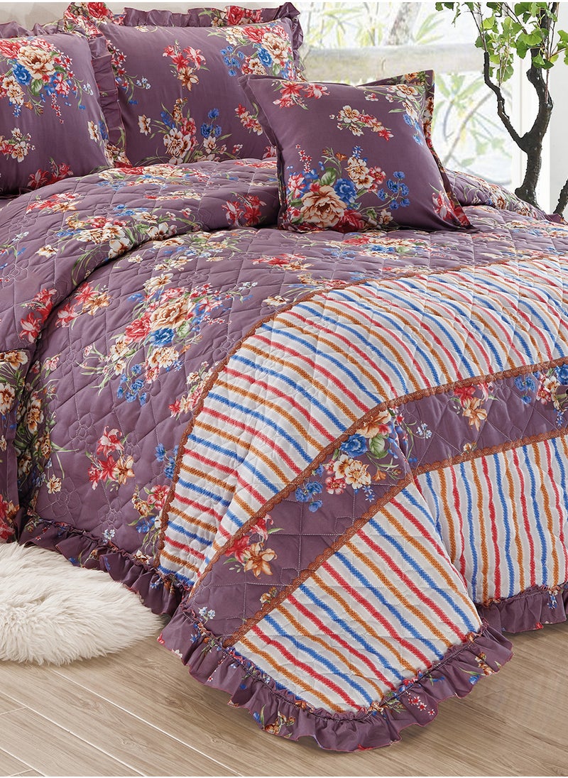 Sleep night Compressed Colored Comforter Set Single Size 4 Pieces 1 comforter + 1 bed sheet + 1 Pillowcase + 1 cushion case  - Image 4