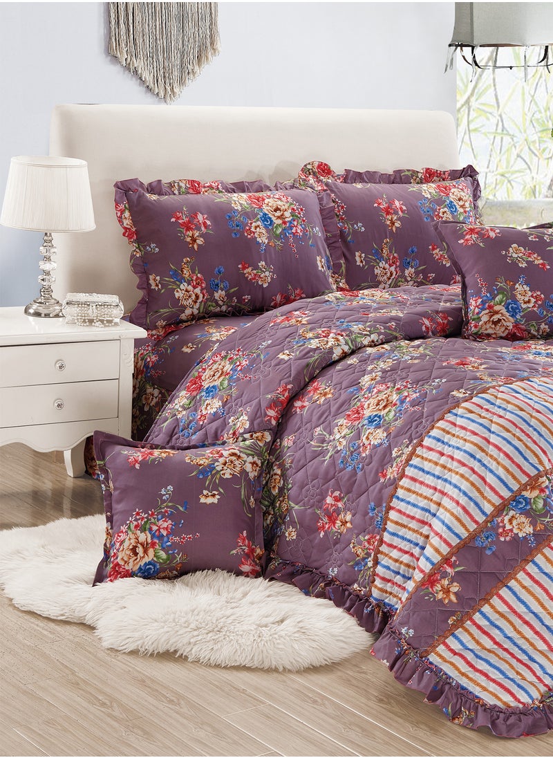 Sleep night Compressed Colored Comforter Set Single Size 4 Pieces 1 comforter + 1 bed sheet + 1 Pillowcase + 1 cushion case  - Image 3