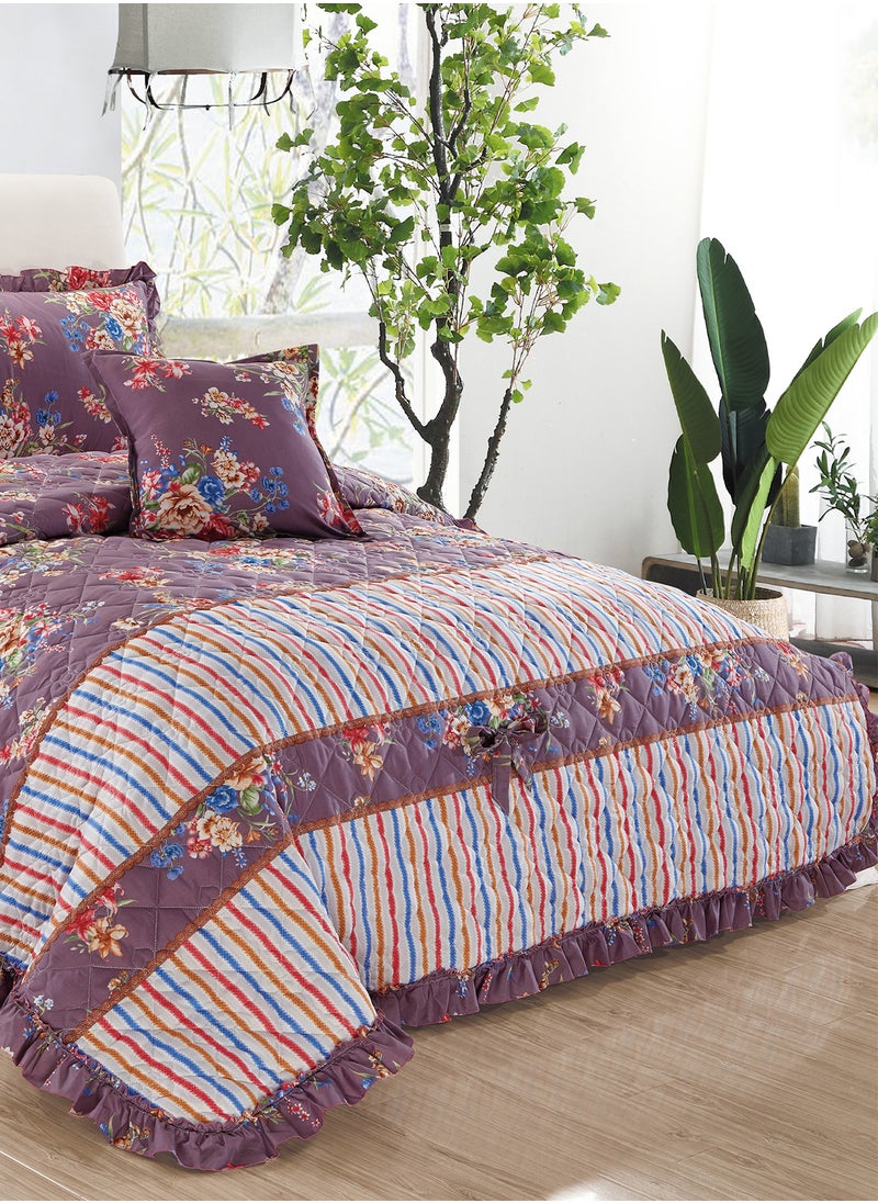 Sleep night Compressed Colored Comforter Set Single Size 4 Pieces 1 comforter + 1 bed sheet + 1 Pillowcase + 1 cushion case  - Image 2
