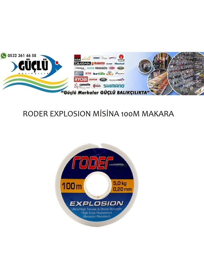 Roder - Explosion Monofilament Fishing Line 100MT 0.20MM - Image 1