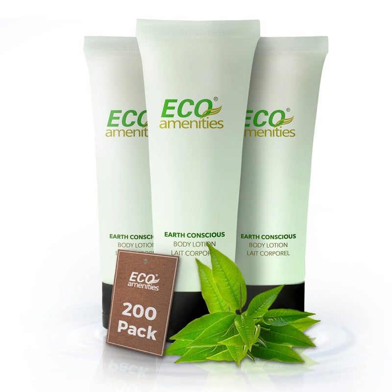 ECO amenities Travel Size Lotion Bulk  200 Pack 30ml 1 fl oz Tubes  Delight Guests with Refreshing Mini Hand Lotion Travel Size Toiletries  Individually Packed for AirBnBs Hotels Gyms Spas