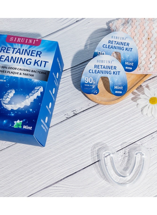 Siruini Aligner Cleaning Solution, Disposable Retainer Cleaning Solution, Mint Flavor 28ml*10pcs - Image 3