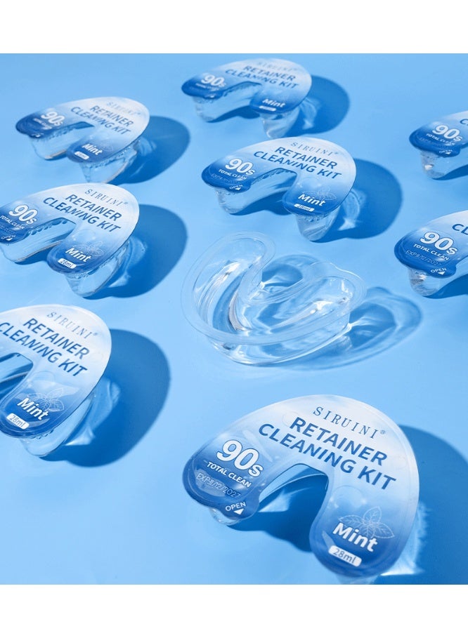 Siruini Aligner Cleaning Solution, Disposable Retainer Cleaning Solution, Mint Flavor 28ml*10pcs - Image 4