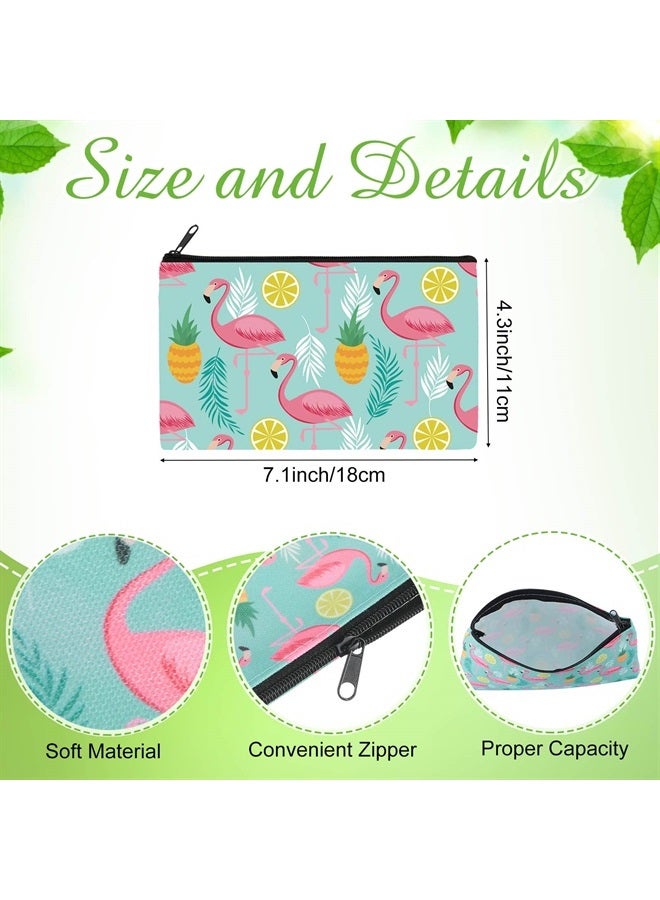 Reginary 20 Pieces Cosmetic Bag for Women, Roomy Makeup Bags with Zipper Toiletry Bag Pouch Travel Packing Accessory Organizer Gifts, 7 x 4.3 Inches (Summer) - Image 2