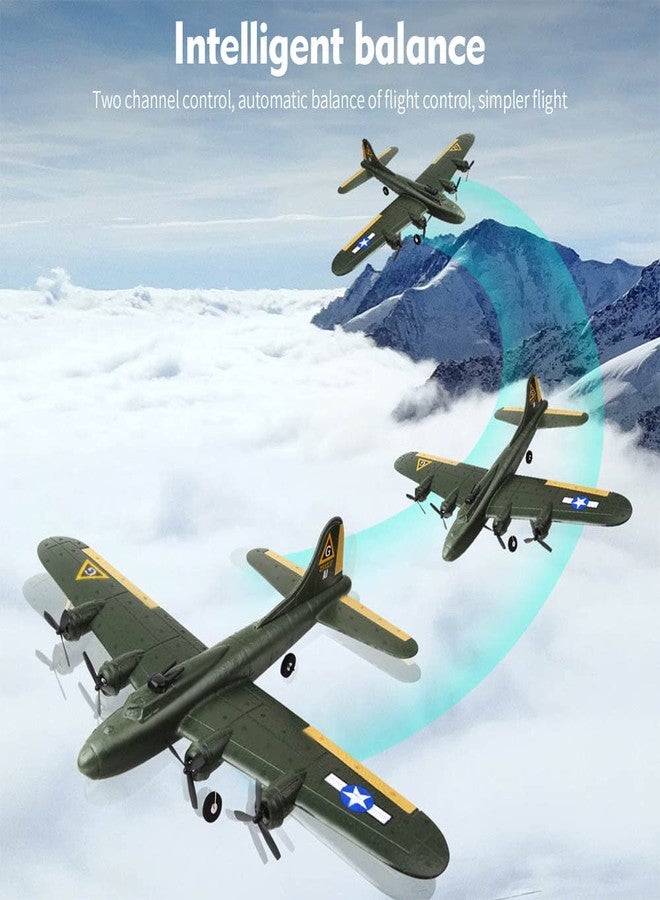 GoolRC طائرة GoolRC B-17 RC، طائرة RC بقناتين، طائرة تحكم عن بعد بتردد 2.4GHz، طائرة شراعية من رغوة EPP جاهزة للطيران، ألعاب طيران لطائرات RC ذات الأجنحة الثابتة للمبتدئين والبالغين - Image 5