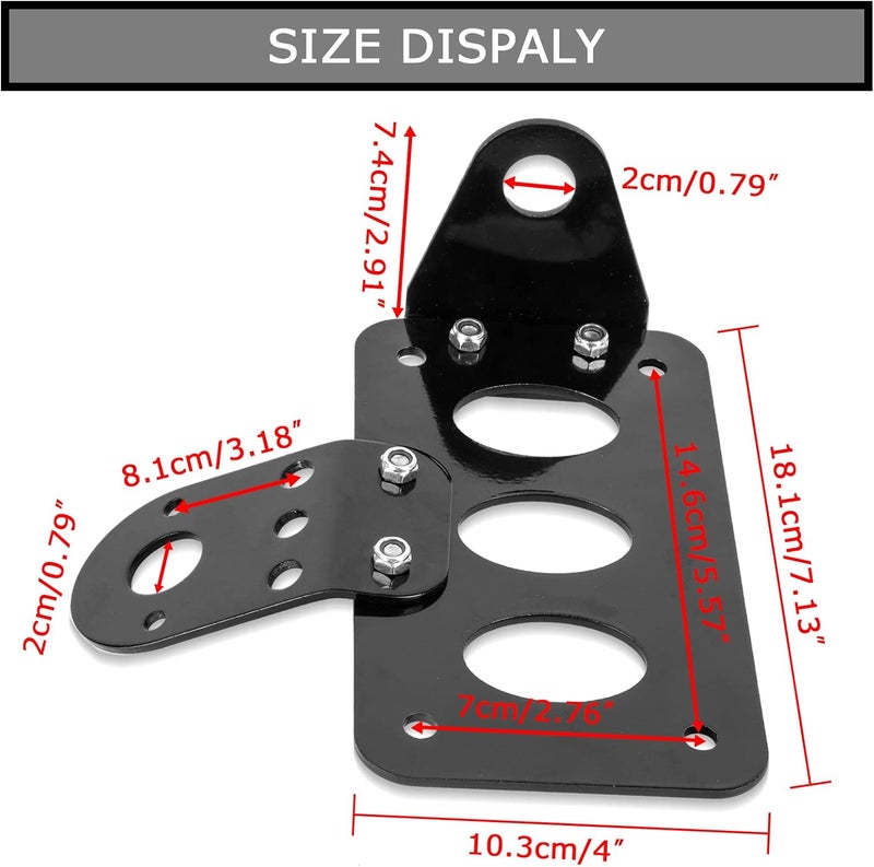 PSLER Side Mount Motorcycle License Plate Bracket - Image 3