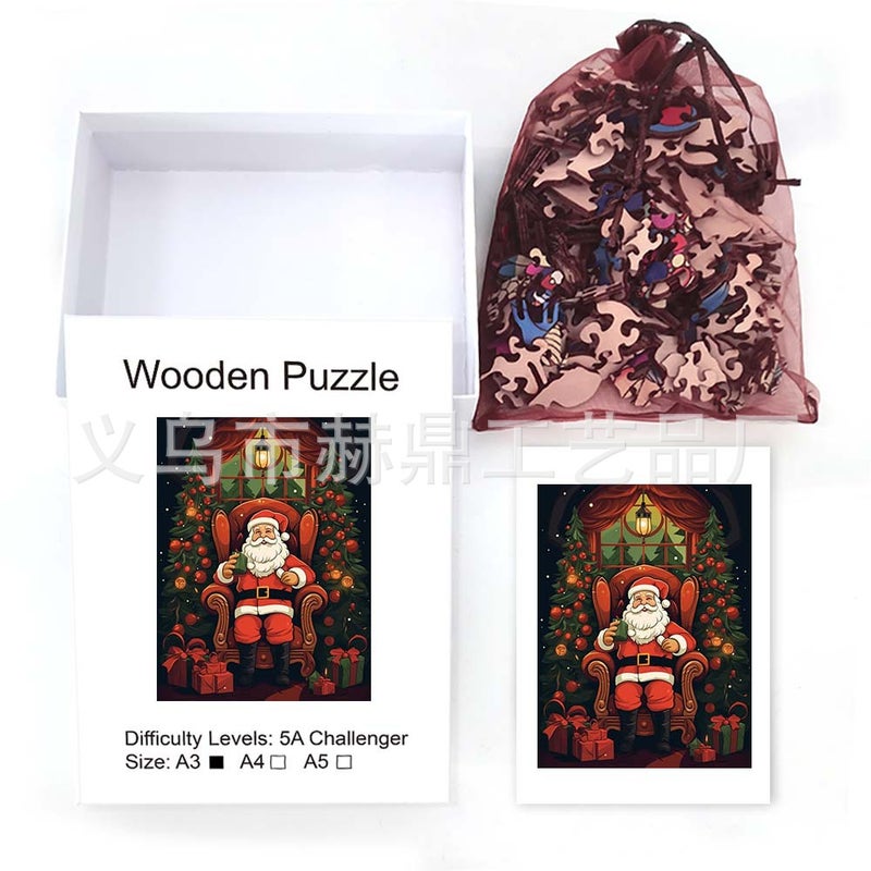 Christmas Wooden Puzzle Birds Shaped Animal Wooden Adult Toys Independent Station Factory - Image 5