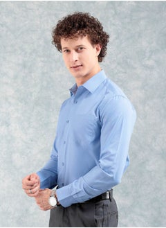 The Indian Garage Co Men Slim Fit Solid Full Sleeves Cutaway Collar Formal Shirt  - Image 3