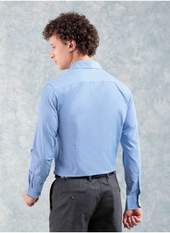 The Indian Garage Co Men Slim Fit Solid Full Sleeves Cutaway Collar Formal Shirt  - Image 2