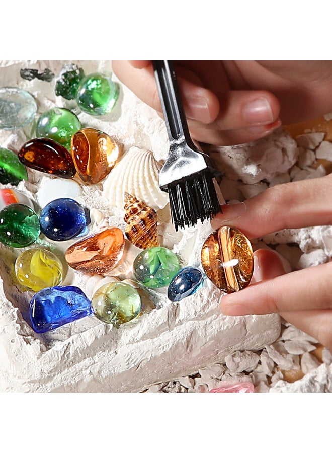 Large Archaeological Digging Toy Knocking Mineralized Gypsum Children's Handmade Gem Treasure Hunting Blind Box Stall Online Celebre Wholesale-Color:[Strawberry Bear] (54/box)  - Image 5