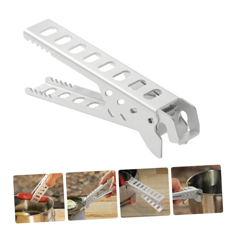 Aluminum Pot Clamp Gripper Rust Resistant Tool for Outdoor Camping Cooking Frying - Image 3