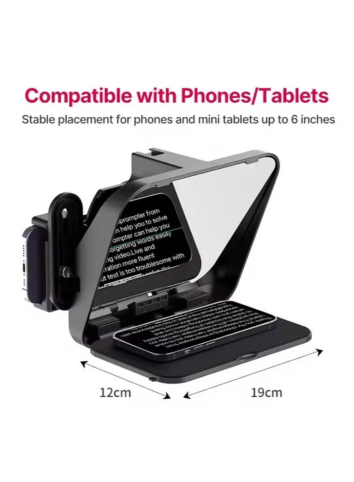 Ulanzi RT02 Universal Teleprompter Prompter DSLR Camera Smartphone Tablet Laptop Teleprompter Live Streaming Video Recording - Image 2