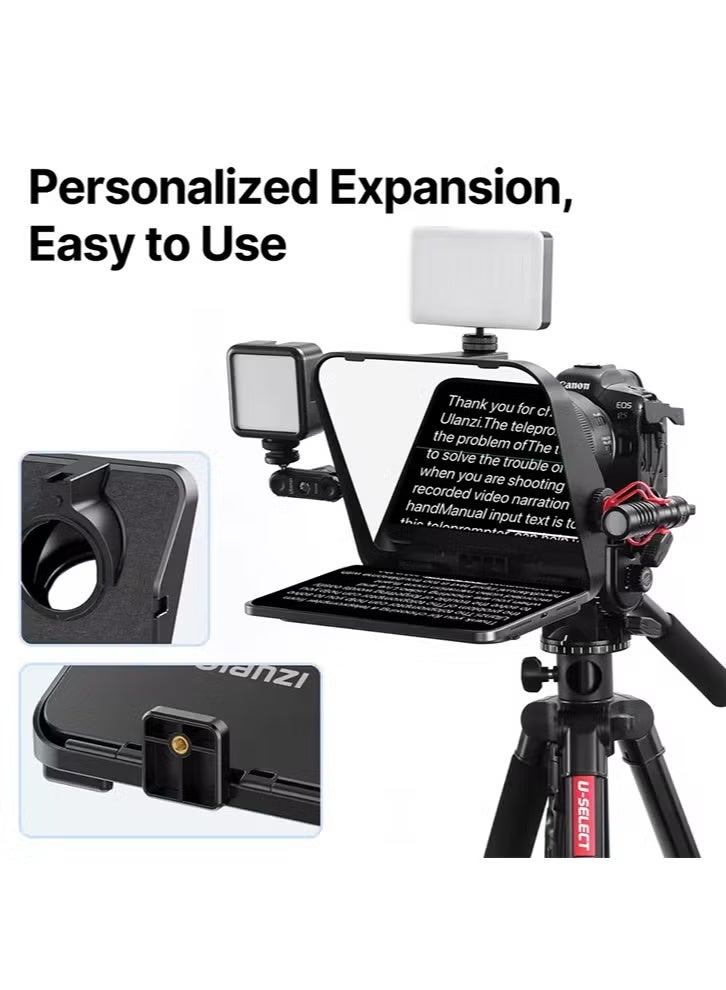 Ulanzi RT02 Universal Teleprompter Prompter DSLR Camera Smartphone Tablet Laptop Teleprompter Live Streaming Video Recording - Image 4