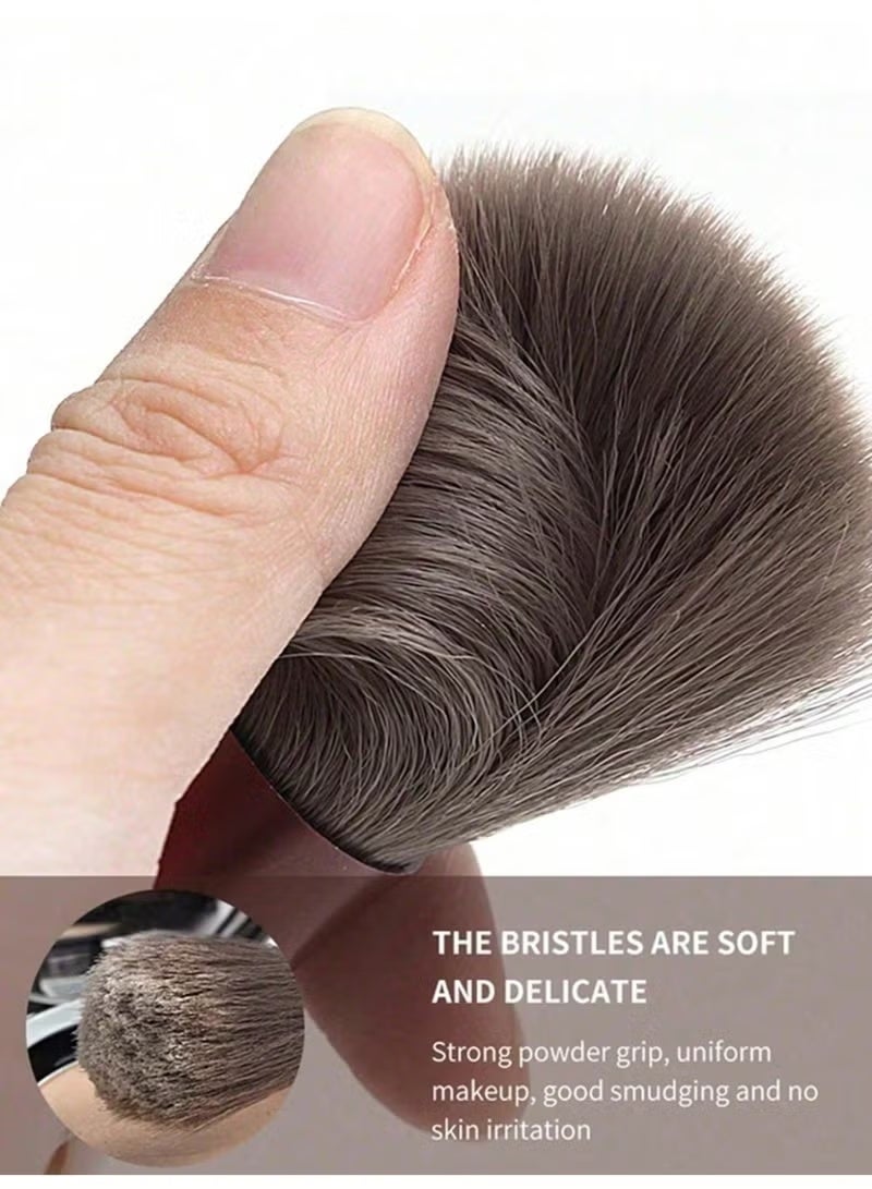 18-Piece Makeup Set – 5 Velvet Triangular Powder Puffs + 13 Professional Soft Makeup Brushes for Face & Eyes - Image 4