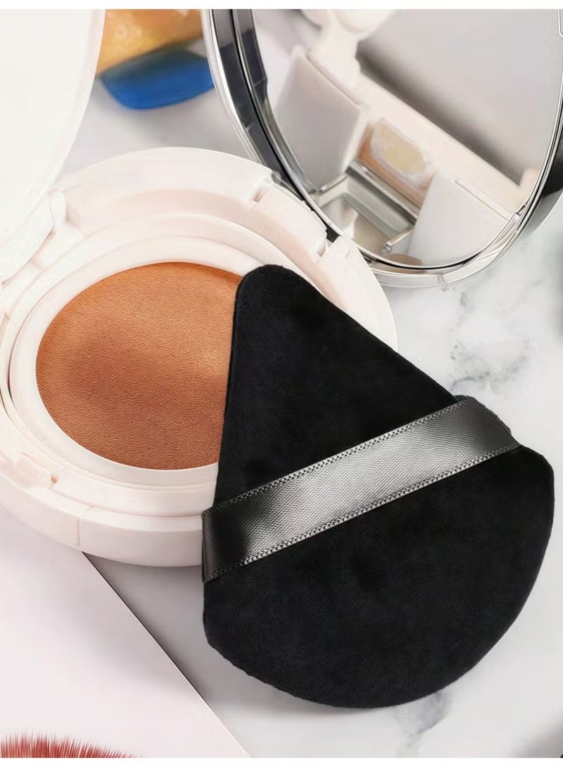 18-Piece Makeup Set – 5 Velvet Triangular Powder Puffs + 13 Professional Soft Makeup Brushes for Face & Eyes - Image 3